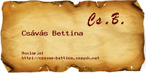 Csávás Bettina névjegykártya