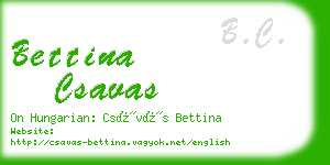 bettina csavas business card